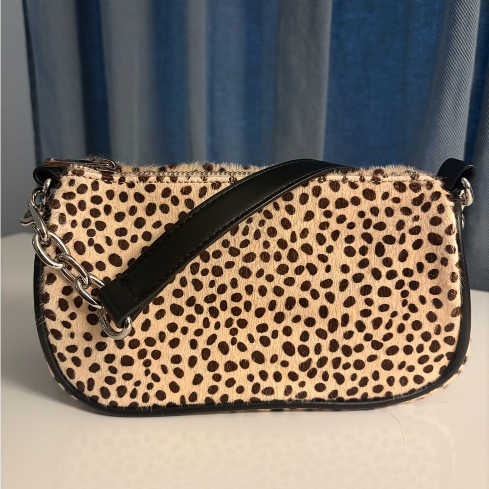 Urban Outfitters | Leopard Print Calf Hair Shoulder Bag